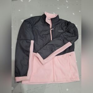 Columbia fleece jacket in pink and black. Size XL.18/20